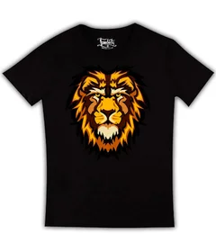 Лев на черной